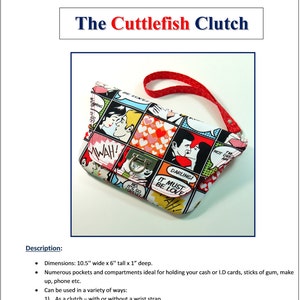 Bag Pattern - Convertible Clutch Purse Wristlet - PDF Instant Download by Crimson Cuttlefish