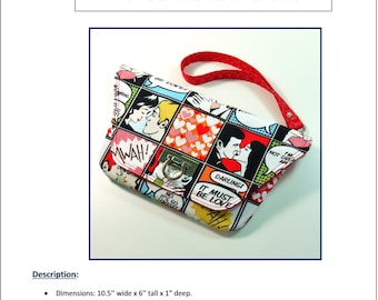 Bag Pattern - Convertible Clutch Purse Wristlet - PDF Instant Download by Crimson Cuttlefish