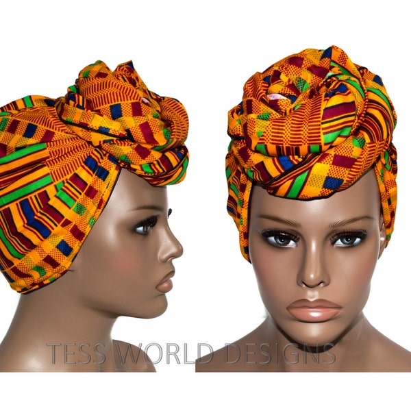 Traditional Tribal African Print head wraps/ African Head wraps/ African hair accessory/ African Fabric/ African Head scarf/ HT77