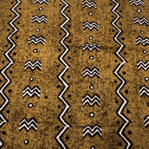 MC276 - Brown Authentic Hand woven Mudcloth, Bogolanfini Mudcloth Fabric, Mud Cloth Pillow Cloth from Mali