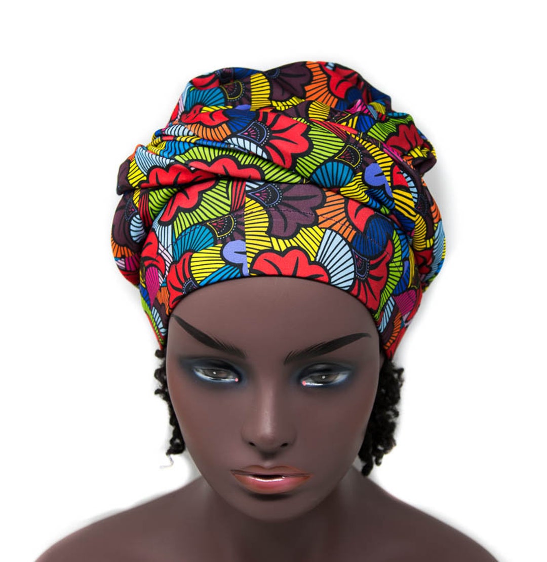Tubular Stretch Headwrap/multi Colored African Inspired Head Etsy