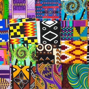 10 random Fat Eighth bundle, African Fabric, Wax Print, Ankara Bundle, Tess World Designs, WB166