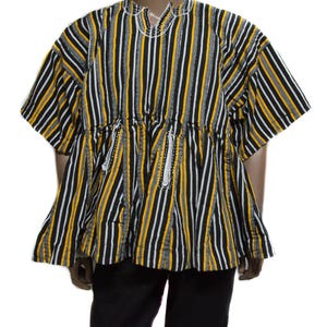FU02 - Authentic Handwoven Ghana Smock Africa Men Fugu Batakari Jacket, Ghana Batakari, Smock Kente, Northern Ghana Smock, Ghana Fugu smock