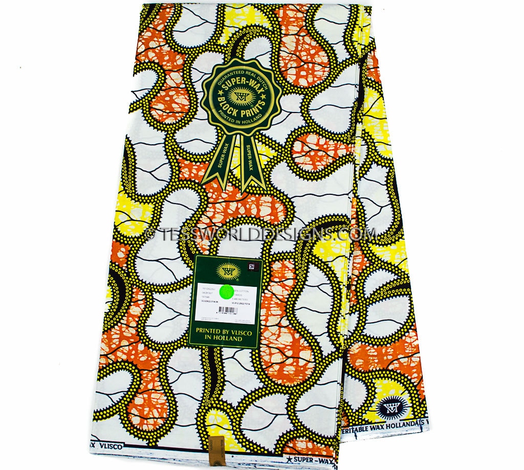 Guaranteed Original Premium Super Wax Vlisco Hollandais Fabric/ Dutch