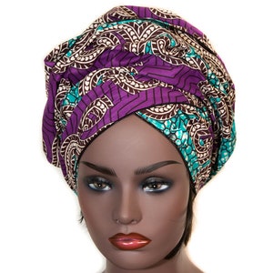 African Head Wrap/ Head wraps for women/ Headwrap/ Scarves/ Headwrap for Black Women/ Headbands  HT367