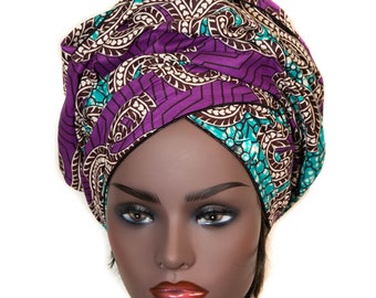 African Head Wrap/ Head wraps for women/ Headwrap/ Scarves/ Headwrap for Black Women/ Headbands  HT367