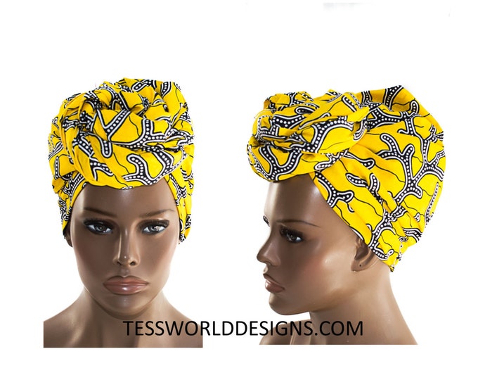 Yellow Head Wraps / African Headwrap /turban Headwrap / Etsy