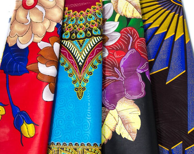 WP1756 Ankara Fabric Bundle Black and White 2 Yard Bundle African Print