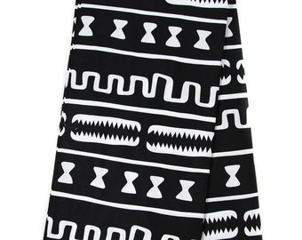 African fabric/ Large design/ Black/white Mudcloth print WP1544