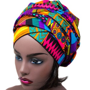 African head wraps/ Ankara Headwrap/ Africa fabric Head Scarf/ Kitenge Headwrap/ African Headwrap for Women HT279