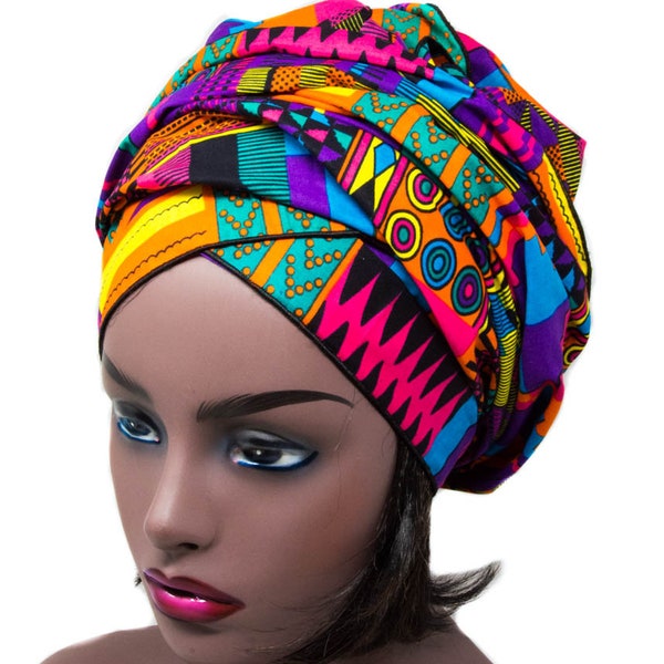 African head wraps/ Ankara Headwrap/ Africa fabric Head Scarf/ Kitenge Headwrap/ African Headwrap for Women HT279