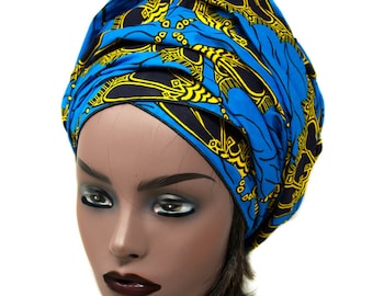 HT375 - Assorted African head wraps Ankara Headwrap Africa fabric headscarf Head wrap for Women, Long Size