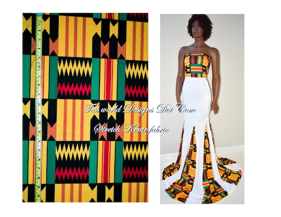 Fabric sold per yard Kente African Fabric