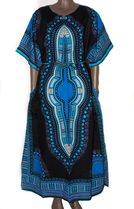 Maxi Dashiki Dress/ Long African Clothing/ Ankara Maxi Dress/ African Dress  for Women/ Tess World Designs/ DW43 