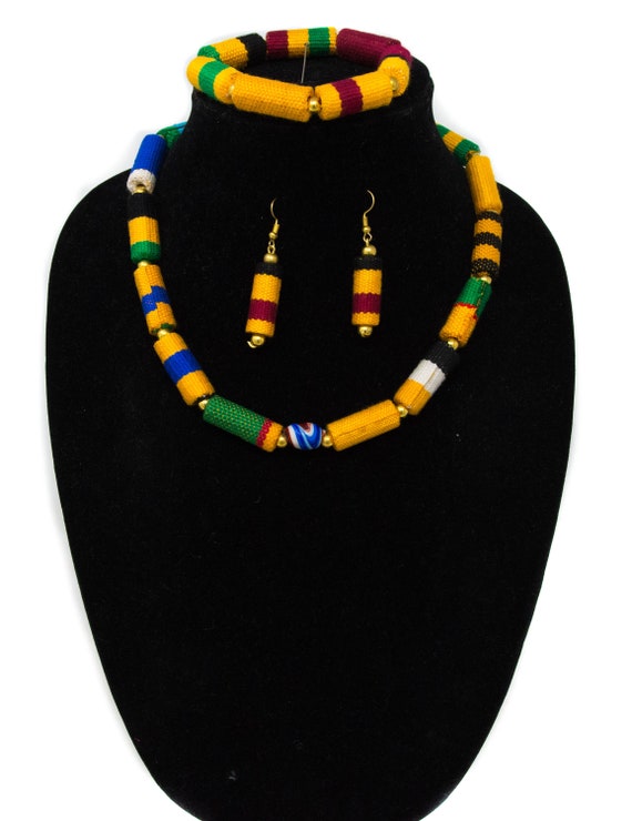 Kente necklace deals