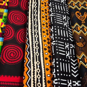 WP1718 - Assorted African Fabric bundles, 4 colors of 2 Yard Each Bund–  Tess World Designs