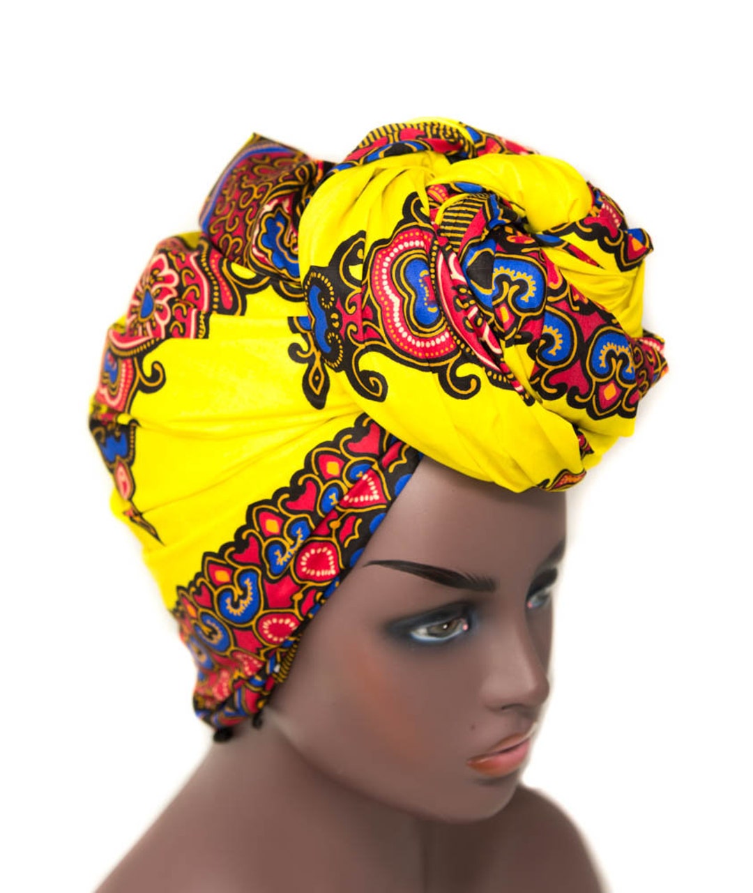 Yellow Dashiki Headwrap/ African Turban/ Headwrap/ African - Etsy
