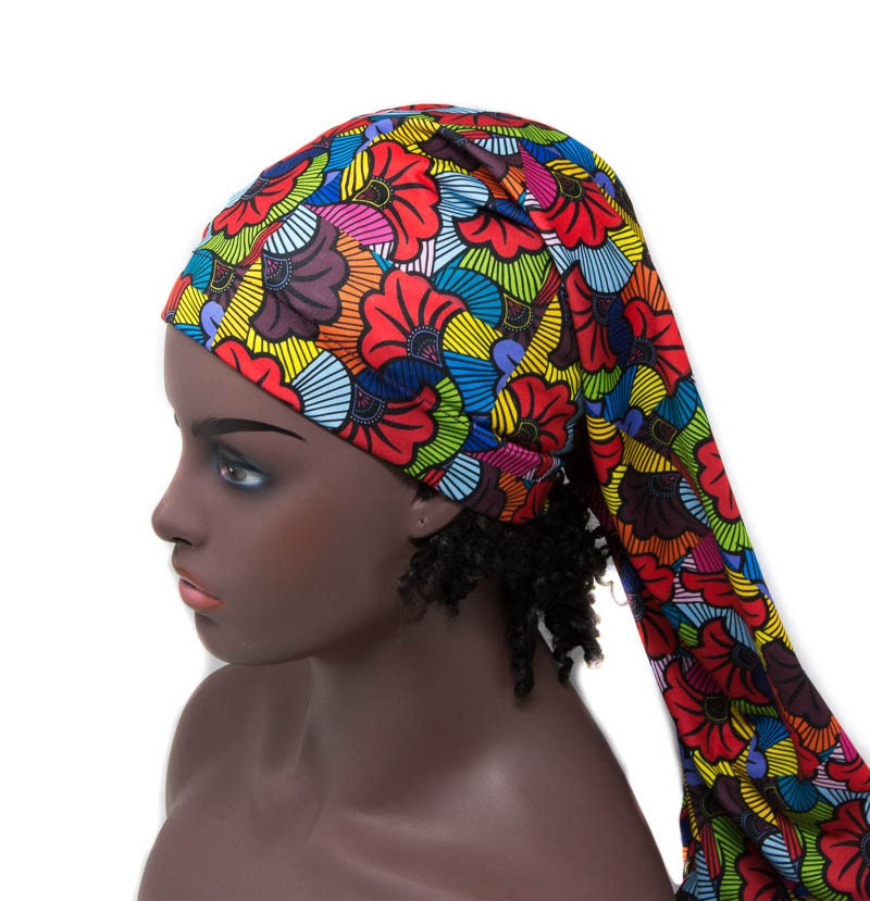 Tubular Stretch Headwrap/multi Colored African Inspired Head Etsy
