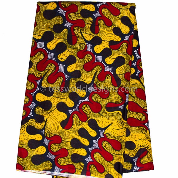 Best Fabric from Africa sold by the yard/African textiles/ Ethnic African Clothing supplies/African Fabric by the yard WP683B