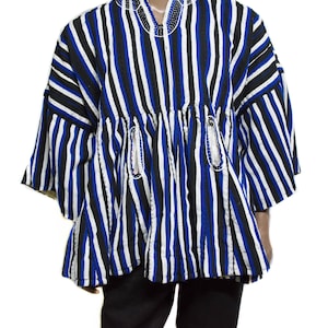 FU03 - Authentic Ghana Smock Handwoven Africa Men Fugu Batakari Jacket, Smock Kente, Northern Ghana Smock, Ghana Batakari, Ghana Fugu smock