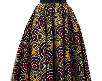 DW59 - Maxi Skirt African clothing Full Circular Tess World Designs Long Skirts -Measurement in Description