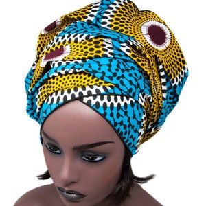 African head wrap/ Head wrap Scarf/ Men Head tie/ Head wrap Women/ Head Wrap for Women/ tessworlddesigns, Asantewa HT252