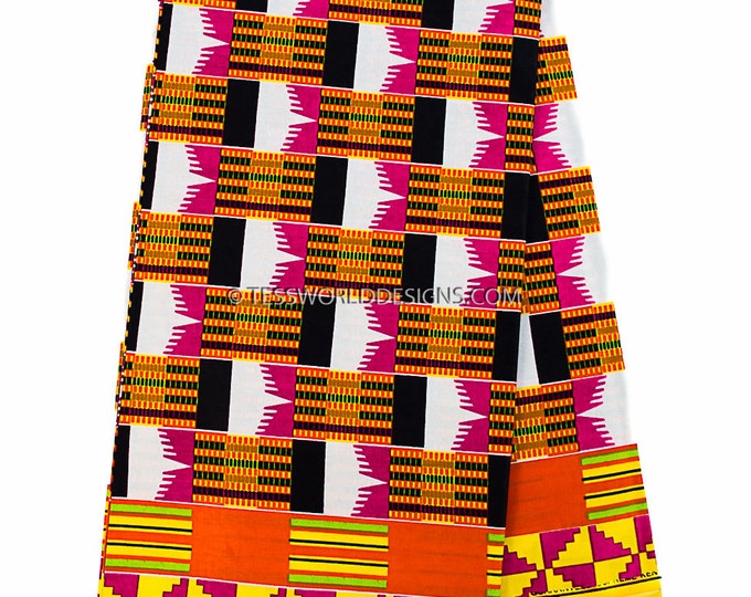 Kente Cloth/ Kente Print Fabric, Sold per Yard/ Kente Cloth / Kente