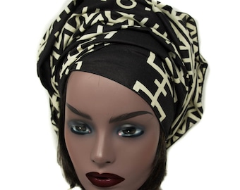 HT377 - Long Size Assorted African head wraps Ankara Headwrap Africa fabric headscarf Head wrap for Women