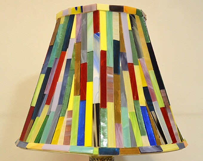 Glass Mosaic Lamp Shade With Base Etsy UK