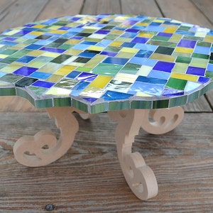 Handmade Glass Mosaic Pedestal Plate image 3