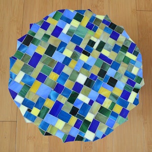 Handmade Glass Mosaic Pedestal Plate image 2