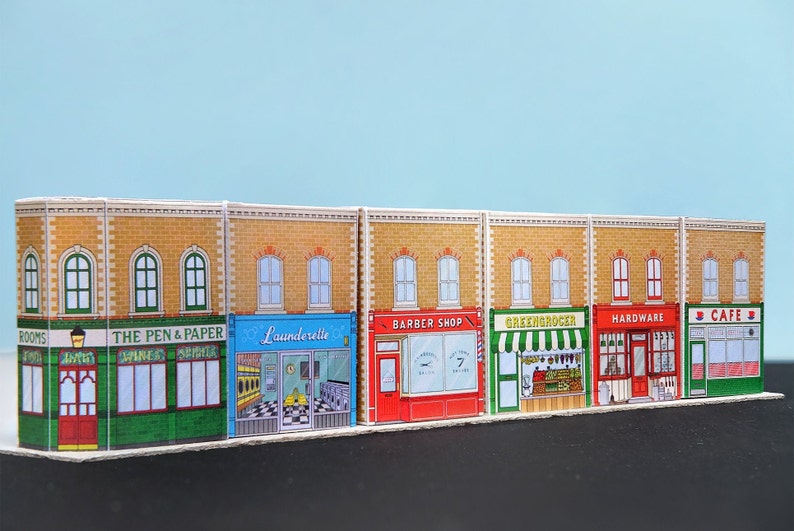 Paper Street Cut Out Cards: Barber Shop image 3