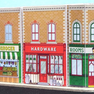 Paper Street Cut Out Cards: Barber Shop image 4