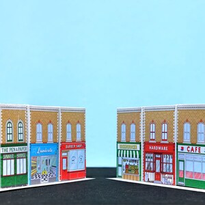 Paper Street Cut Out Cards: Barber Shop image 5