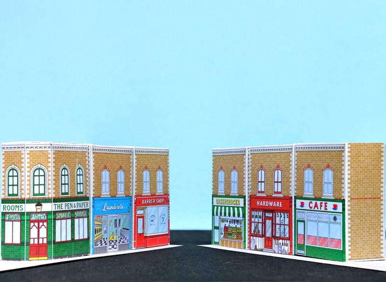 Paper Street Cut Out Cards: Barber Shop image 5