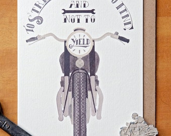 Classic Motorcycle Card A6