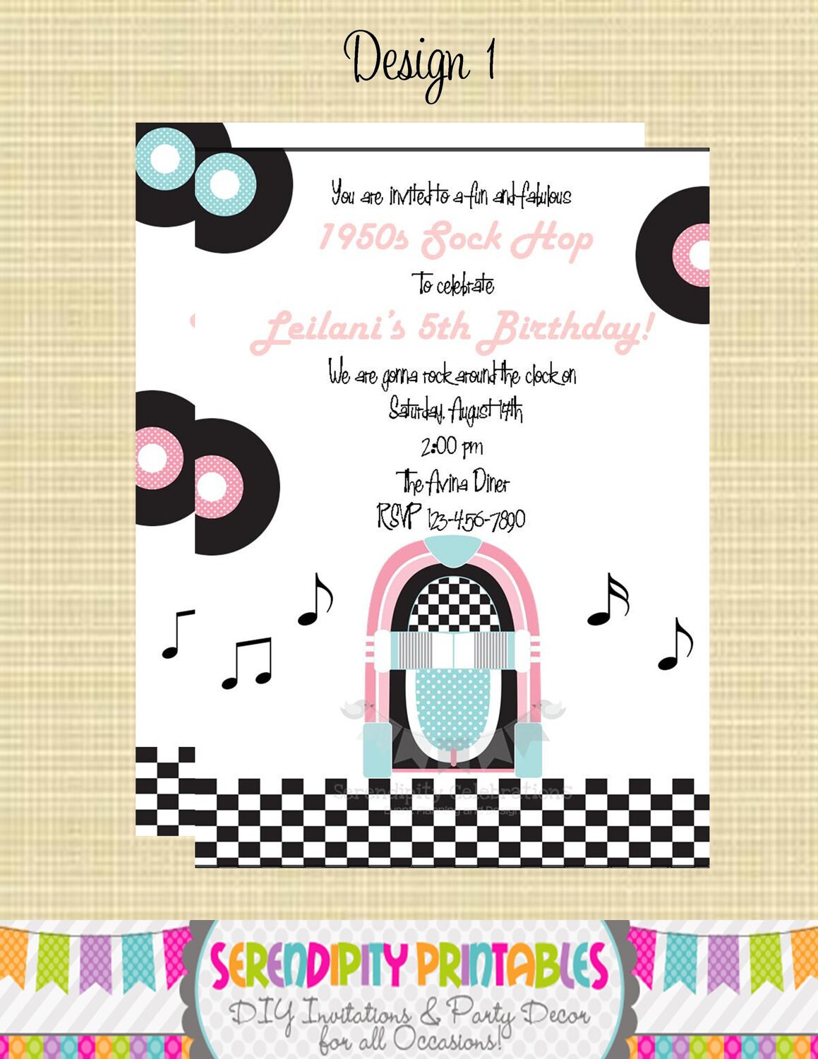 50's Invitation Use for Birthday Baby Shower Birth | Etsy