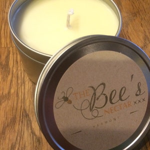 Mint Eucalyptus~ all natural soy candle 8 oz tins travel wedding present gifts aromatherapy made in Vermont