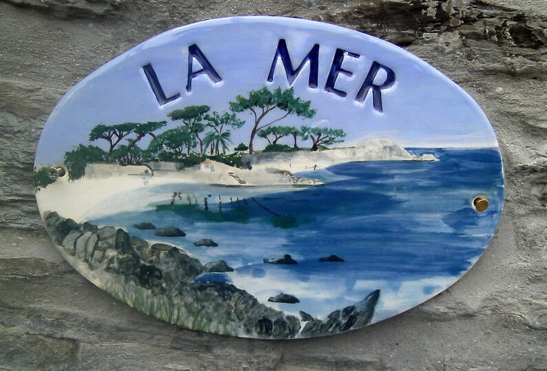 Personalised Ceramic House Sign Custom House Name Plaque Etsy