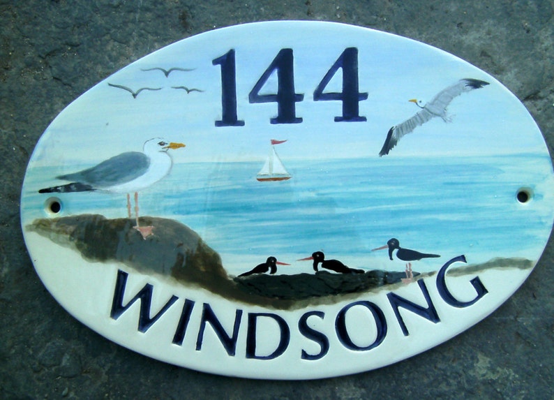 Personalized Ceramic House Sign Custom House Name Plaque Etsy UK