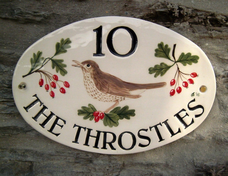 Personalised Ceramic House Sign Custom House Name Plaque Etsy UK