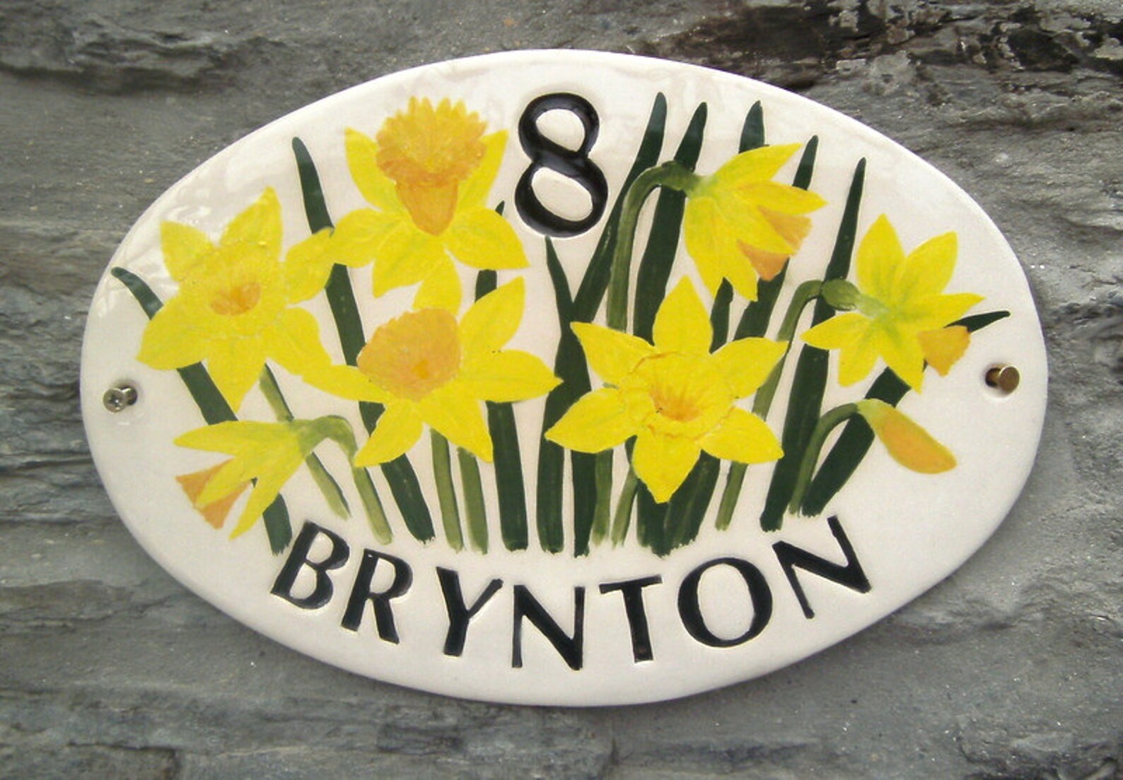 Personalized Ceramic House Sign Custom House Name Plaque Etsy