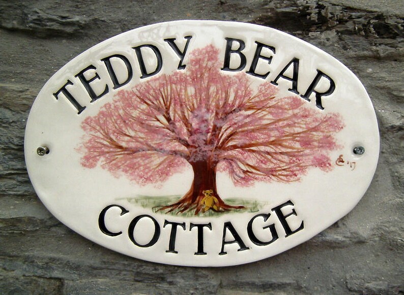 Personalized Ceramic House Sign Custom House Name Plaque Etsy