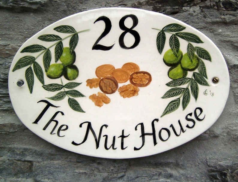 Bespoke Personalised Ceramic House Sign Custom House Name Etsy