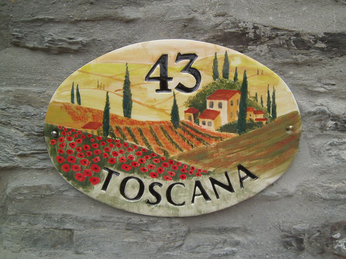 Personalized ceramic house sign custom house name plaque Etsy