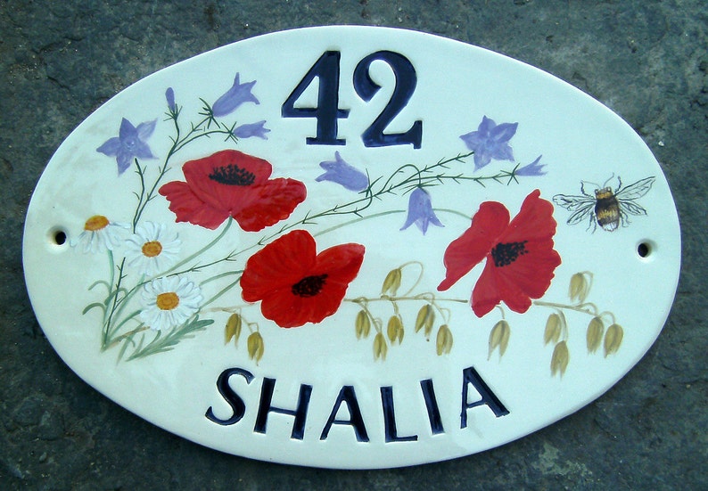 Bespoke Ceramic House Sign Personalised House Namecustom Etsy UK
