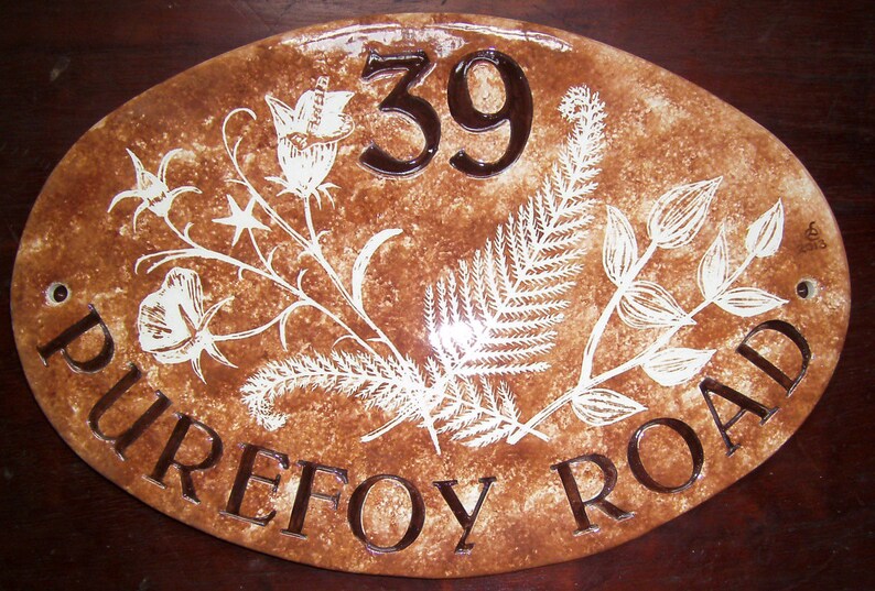 Bespoke Ceramic House Sign Custom House Name Plaque Etsy UK