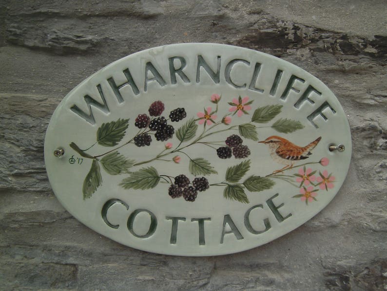 Personalised Ceramic House Sign Custom House Name Plaque Etsy