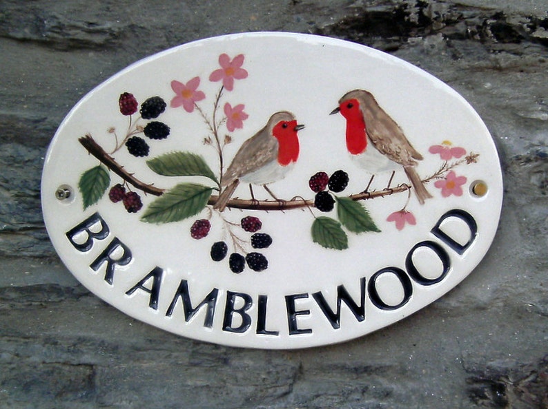 Personalised Ceramic House Sign Custom House Name Plaque Etsy UK