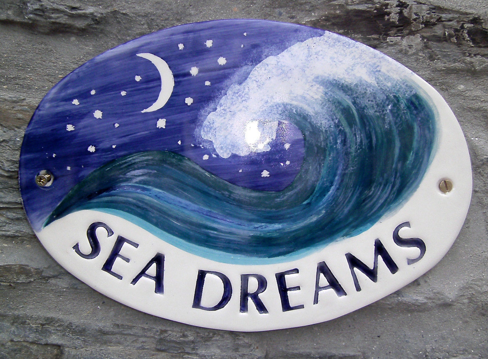 Personalized Ceramic House Sign Custom House Name Plaque Etsy